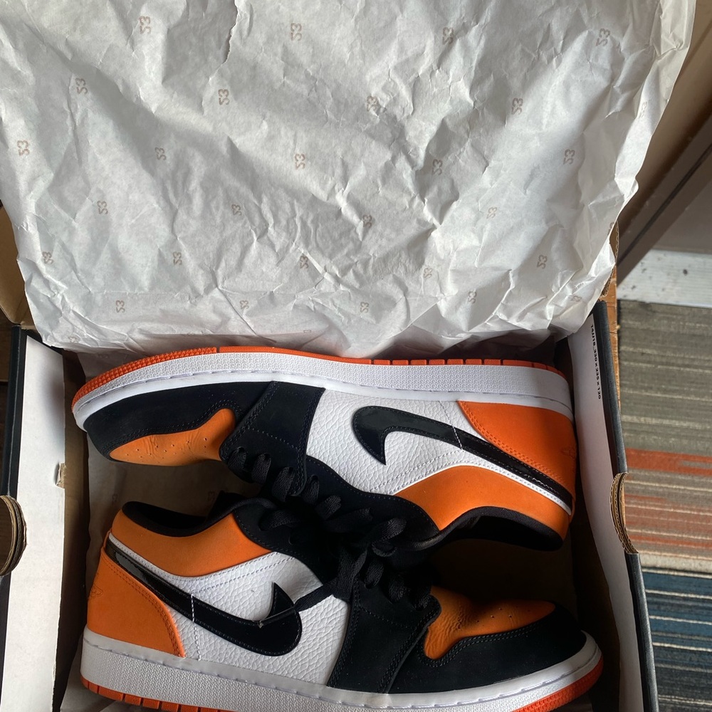 Nike Black, White, and Orange Sneakers